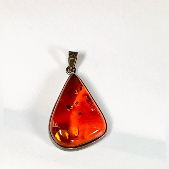 πHost Pickπ GORGEOUS Vintage Boho Artisan Sterling Silver Amber Pendant - Picture 3 of 6